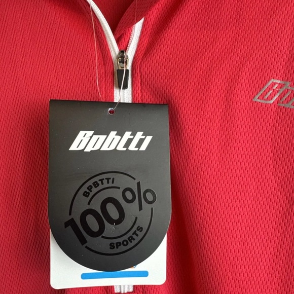 NEW bpbtti Women’s X-Large Cycling Shirt Short Sleeves Red Biking XL Athletic - Picture 6 of 9